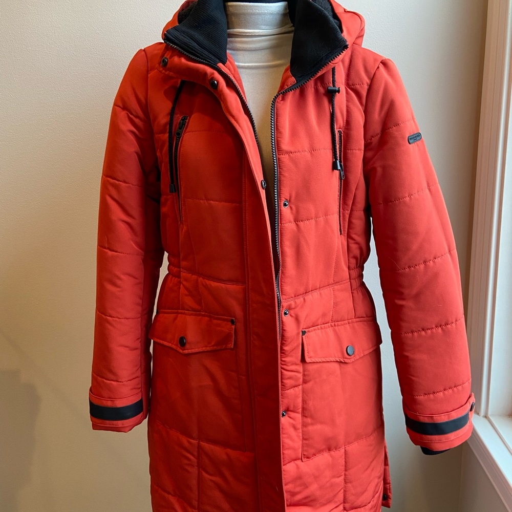 NWT Lucky Brand Down Coat. Red/Orange. Size L.